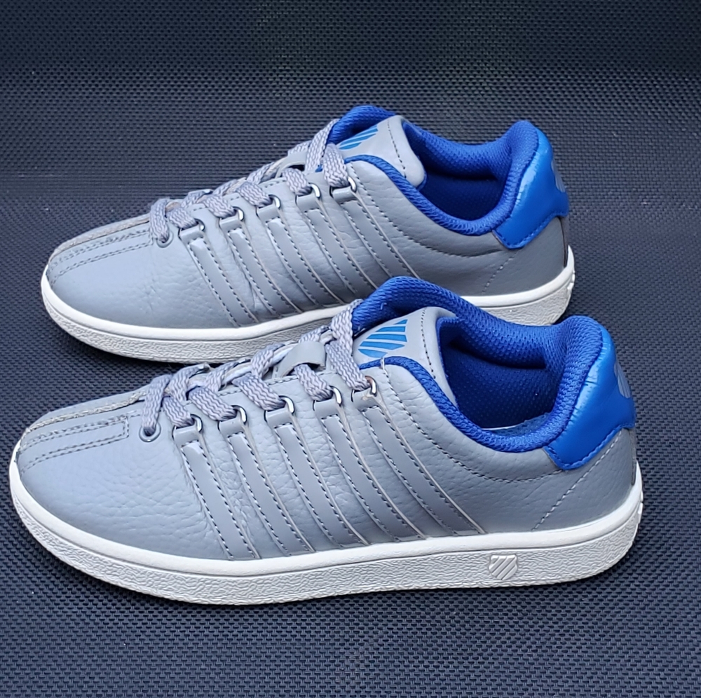 K-Swiss Classic VN Sneakers Gray/Blue leather Size 13.5 little boy